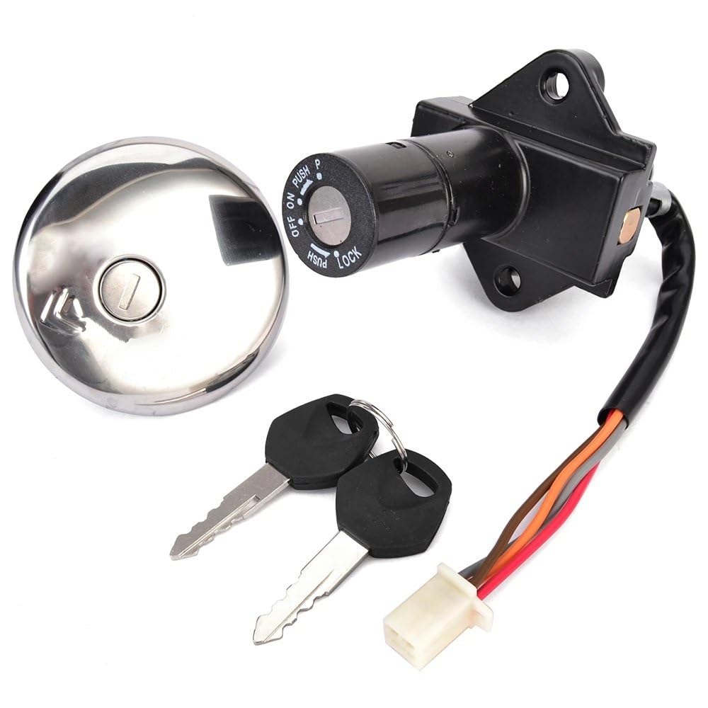Serrure D'allumage pour Suzuki GN250 GN 250 1985-2001 Kit De Clé De Verrouillage De Siège De Bouchon De Réservoir De Carburant De Moto Serrure Démarreur Moto