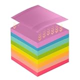 -Sticky -Notes -3x3 Inches - Double Adhesive Strips for Extra Hold, Bright & Colorful Pads, Perfect for -Teachers, Home & Office, 8 -Pads, 100 Sheets/Pad (8 Colors)