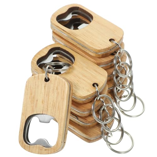 Ouvre-Bouteilles Porte-Clés Décapsuleur Bière Boisson Gazeuse en Bois