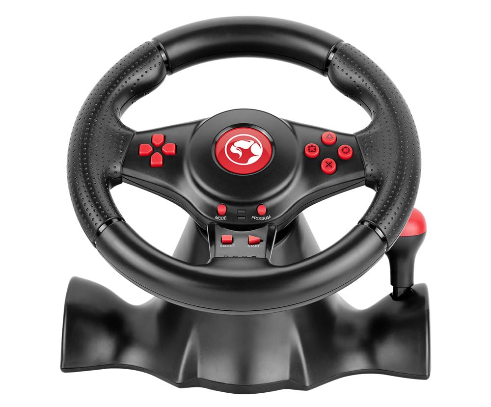 MARVO Volante de carreras con cable USB GT-903 para PS4, PS3, Xbox One, Xbox 360, Switch, Android, PC