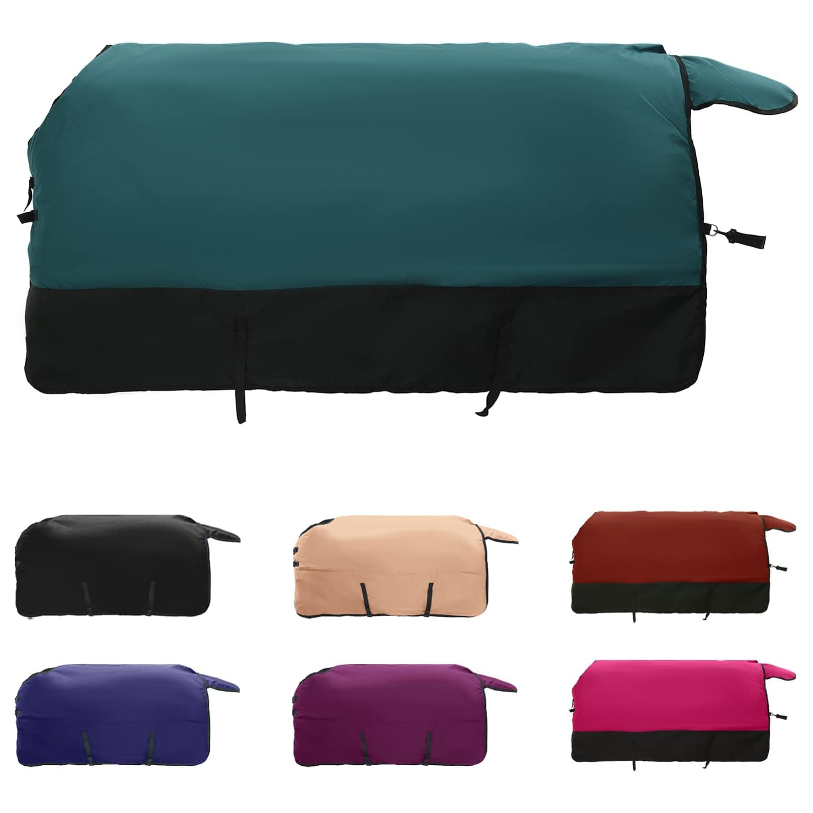 Gecheer Coperta per Cavalli Impermeabile, Coperta Antivento in Poliestere 105 cm per Protezione da Pioggia e Freddo per Equitazione e Scuderia