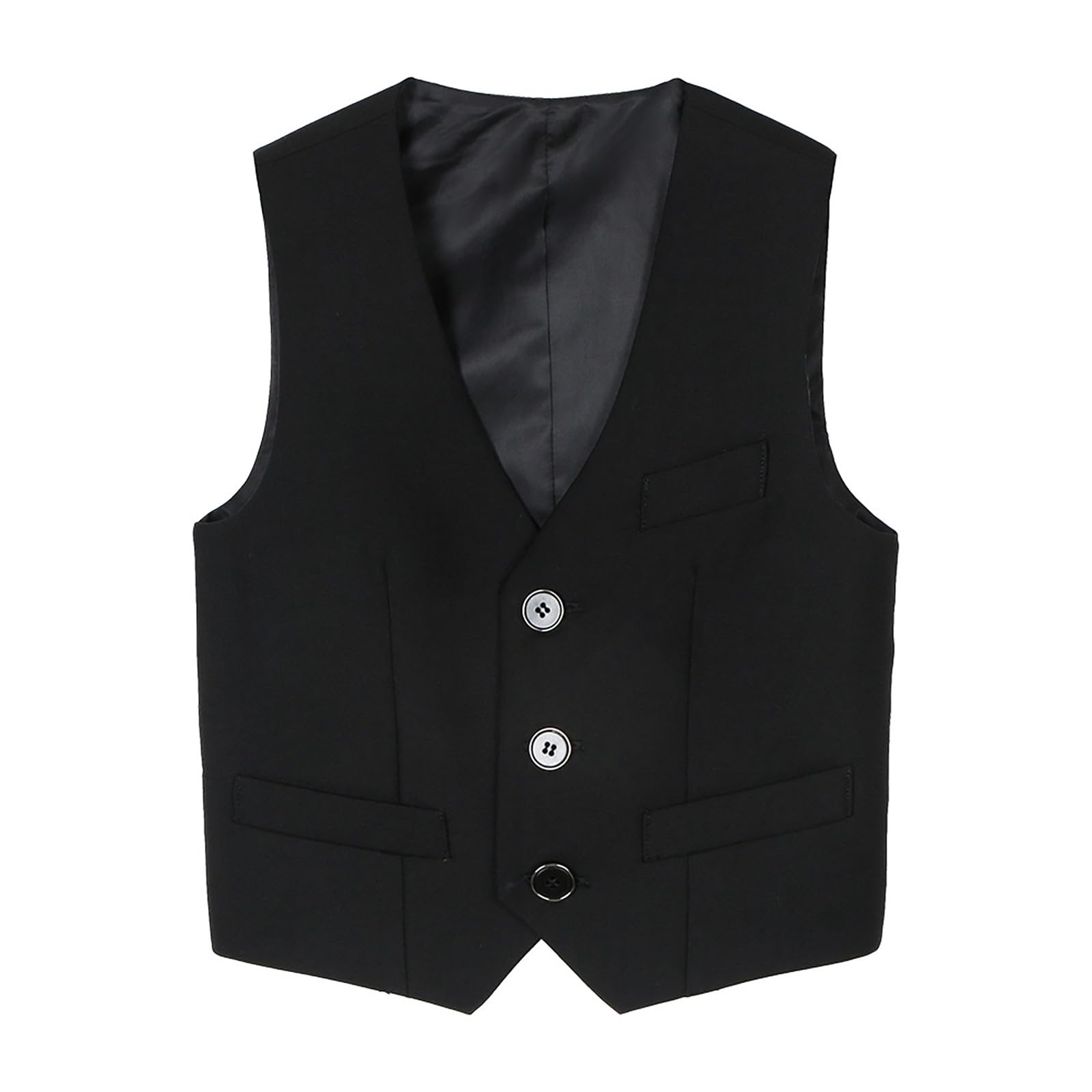 2026 - Chaleco de traje formal con 4 botones para niños Camisas largas Niños Niños