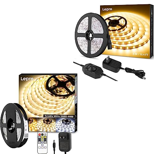 Lepro Bundle – Tiras LED ajustables 3000K-6000K 16.4ft miniatura 1