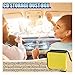 LHDOS Car CD Case, 40 Capacity DVD Disc Storage Binder Wallet, Portable Hard Plastic CD Organizer, Zipper Protective CD Case Holder for Home, Car, Travel, Office (Yellow)