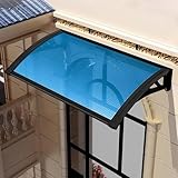 Tettoia per porta con staffa in resina Protezione curva da pioggia e sole per ingressi portici balconi Tenda esterna resistente per protezione domestica