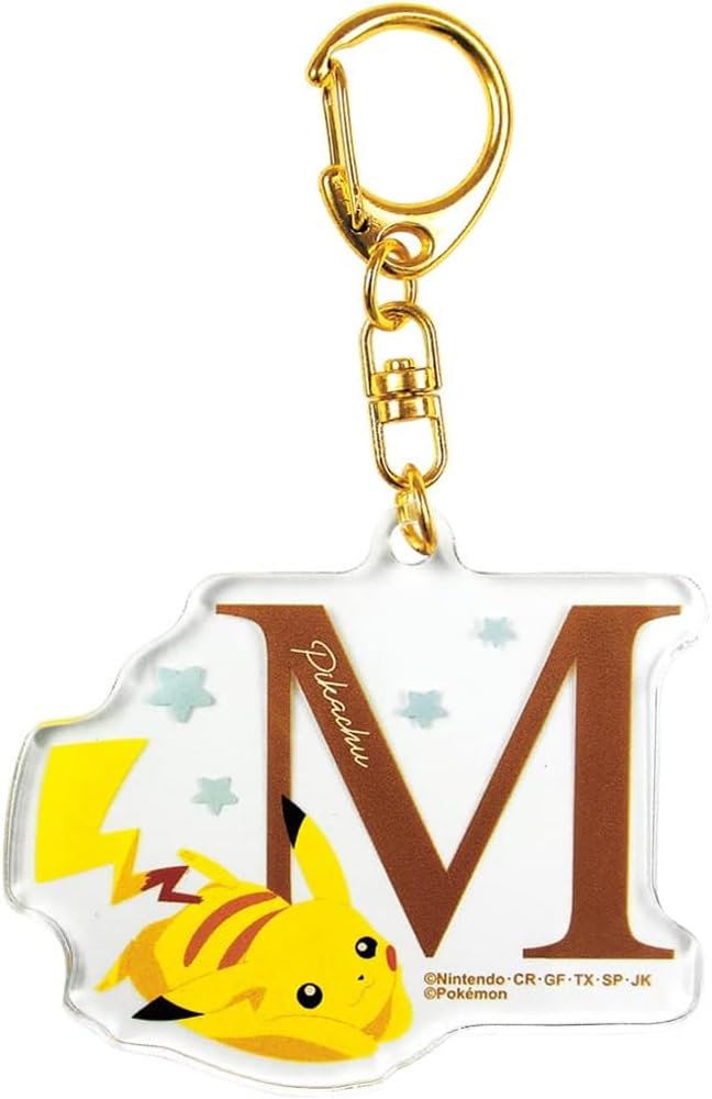 ピカチュウ イニシャル アクリルキーホルダー M Amazon.co.jp: ティーズファクトリー ポケットモンスター イニシャル