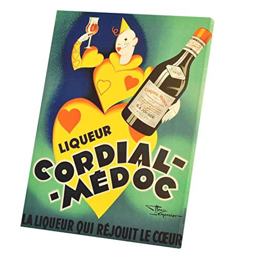 Affiche Ancienne Vin Français pour Décoration Cuisine et Salon Vintage