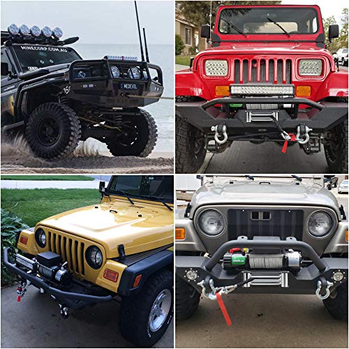 OFF ROAD BOAR 13000-lb. Electric Winch Kit for Jeep Truck, 12V IP67 Waterproof Quality Winch, Both Wireless Handheld Remote and Wired Handle(Synthetic Rope) - Thumbnail 7