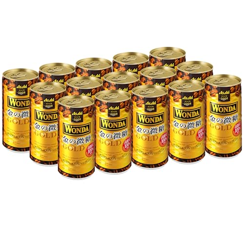 【asahi】 WONDA 金の微糖 プレミアム缶コーヒー185g、15本|高級豆100%使用 微糖タイプ アサヒ ワンダ コーヒー飲料