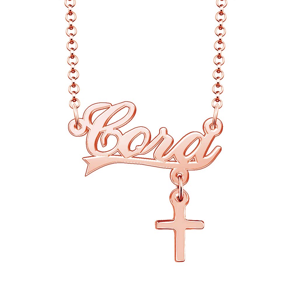 CLY Jewelry Cross Pendant Customized Jewelry for Women Girls Personalized Name Necklace