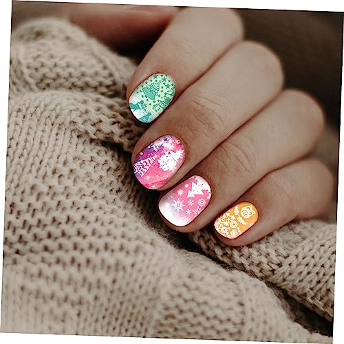 Plaques de stamping Noël Healvian pochoirs manucure Nail Art festif 30 pièces