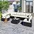 ELEGIBLISS 7 Pieces Patio Furniture Set - Outdoor Sectional Wicker Rattan Furniture with Cushion and Glass Table Patio Conversation Sets for Porch Poolside Backyard Outdoor Sofa Set Modular Sofa