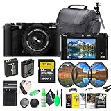 Fujifilm X-M5 Mirrorless Digital Camera with Fuji XC 15-45mm f/3.5-5.6 OIS PZ Lens Kit - Black Bundle with 64GB UHS-II SDXC Memory Card + Flexible Vlogger Tripod + Bag + Filter and More