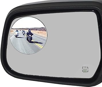 Blind Spot Mirror, Ampper 3" Aluminum Frame Round HD Glass Convex Wide Angle Rear View Mirror For All Universal Vehicles Car Suv Truck