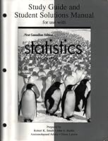 Study guide and student solutions manual for use with Statistics, a first course, first Canadian edition 0070871523 Book Cover
