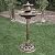 Alpine Corporation TEC106-BZ Alpine Floor Fountain, 35", Bronze & 35" Tall Outdoor 3-Tiered Pedestal Water Fountain and Birdbath, Green