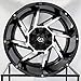 Vision 422 Prowler Gloss Black Machined Face Wheel with Machined Finish (20x12