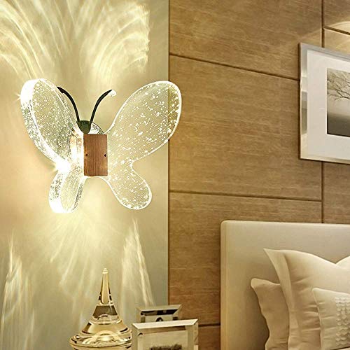 Lampe murale papillon cristal lumière blanche pour cocon - 5