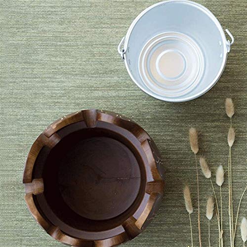 Acquire Vintage Ice Bucket, Wine Champagne Bucket Solid Wood Double Walled Beverage Barware Ice Wine Container-Brown #TOP3