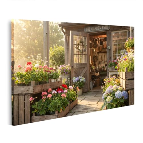 Impression sur toile pour amoureux de la nature évocation d'un jardin de rêve
