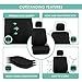 FH Group Full Set Faux Leather Car Seat Covers for Low Back Front Seat Covers, Airbag Compatible, Split Bench Rear Seat, Universal Fit for SUV, Sedan, Black
