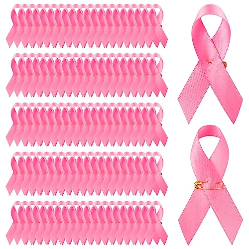 Breast Cancer Awareness Accessories Pins- Breast Cancer Pink Ribbon Pins Gifts for Women Charity Event Fundraising Survivor Campaign Favors Supplies