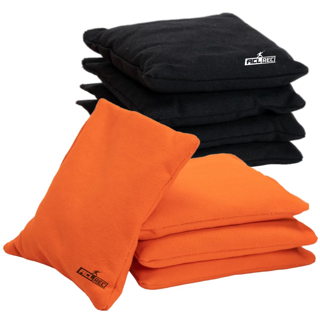 Official Red Zone Cornhole Set - 90 x 60 cm Boards, 4 Bags (Orange/Black), Carrying Bag Included - Premium MDF Quality