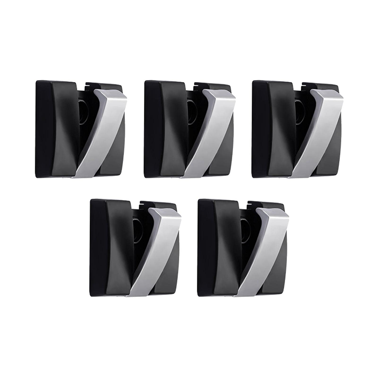 NEECS Toalleros Perchero de pared Ganchos plegables para abrigos 5 piezas Ganchos de pared, toallas de baño Percha para ropa Ganchos de soporte plegables de aleación de aluminio Montado