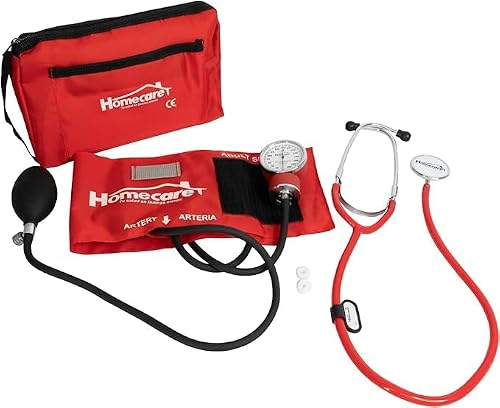 HOME CARE Kit baumanometro con estetoscopio simplex rojo Homecare 2000-ROJ