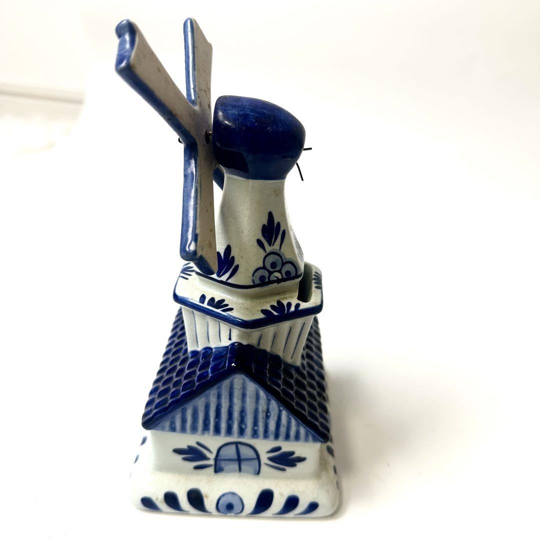 オランダ デルフト フィギュリン 陶器 置物 ハンドペイント 美品