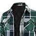 Men's Quilted Plaid Flannel Jacket Fashion Snap Button Warm Thick Jacket Vintage Winter Plus Size Casual Bomber Coat