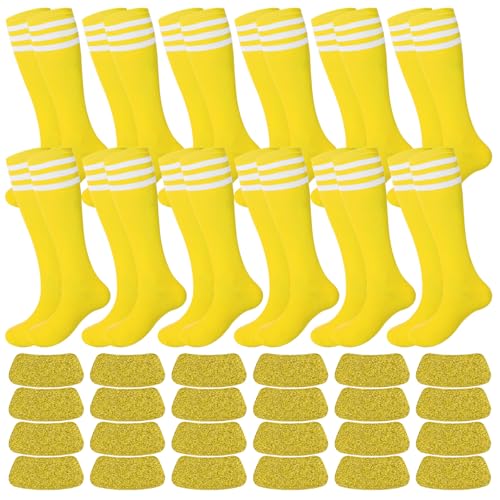Image of Panitay 2 /12 /16 /24 Pairs Softball Soccer Socks Glitter Eye Black Stickers Team Spirit Accessories for Youth Women Sport Wear