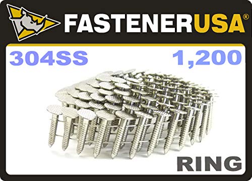 7/8" Ring 304SS Coil Roofing Nails 1,200ct | CRN78RSR