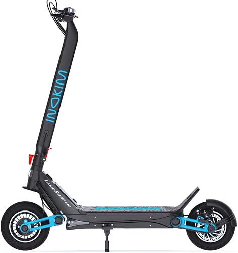 INOKIM OX Super Electric Scooter - Powerful 1000W Brushless Hub Motor, 60-Mile Range, Adjustable Suspension, 27.9 MPH Top Speed, 10" Pneumatic Tires, Rear LED Light, Foldable (Blue)