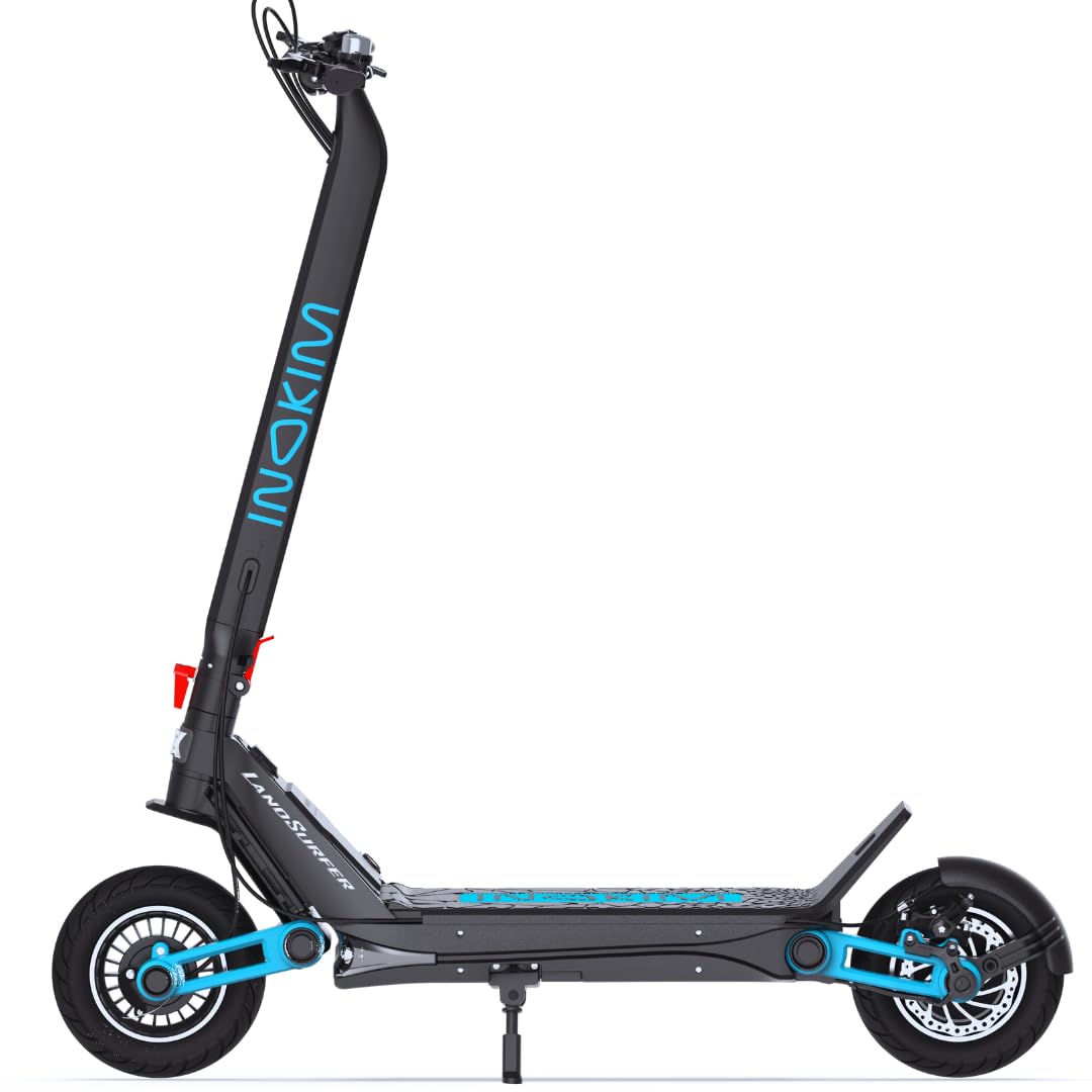 INOKIM OX Super Electric Scooter - Powerful 1000W Brushless Hub Motor, 60-Mile Range, Adjustable Suspension, 27.9 MPH Top Speed, 10" Pneumatic Tires, Rear LED Light, Foldable