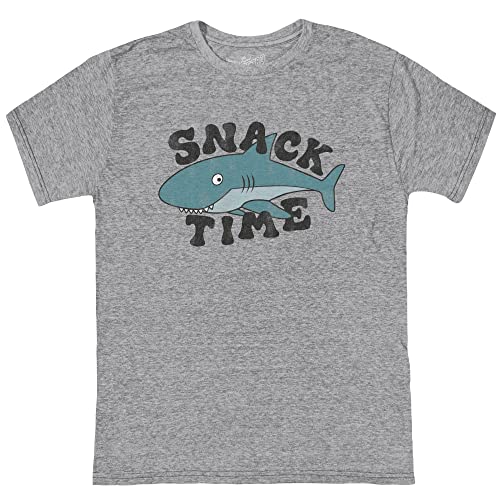 The Original Retro Brand Tri-Blend Snack Time Shark Crew Neck Tee (Big Kids)