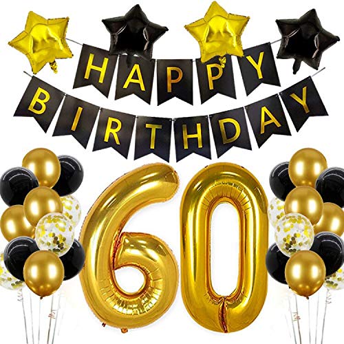 60th Birthday Decorations For Men 60 Birthday Balloons For Him Happy 60th Birthday Decorations 60th  - //coolthings.us