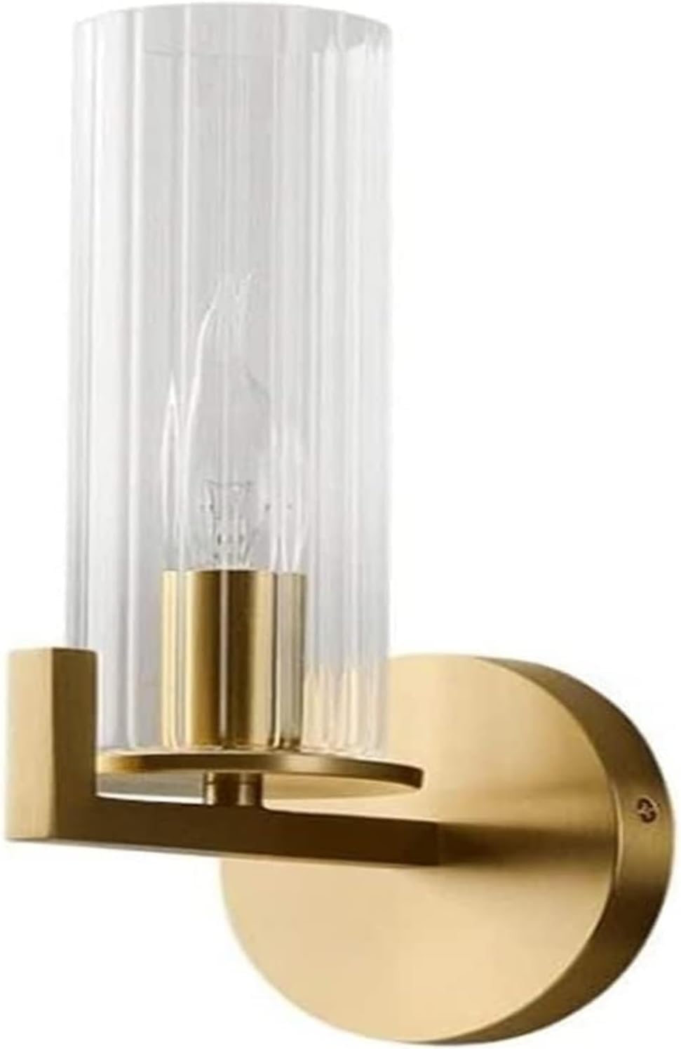 ASerZenith Wall Lamp Copper Wall Light Simple Glass Lampshade Wall Mount Sconce Fixture