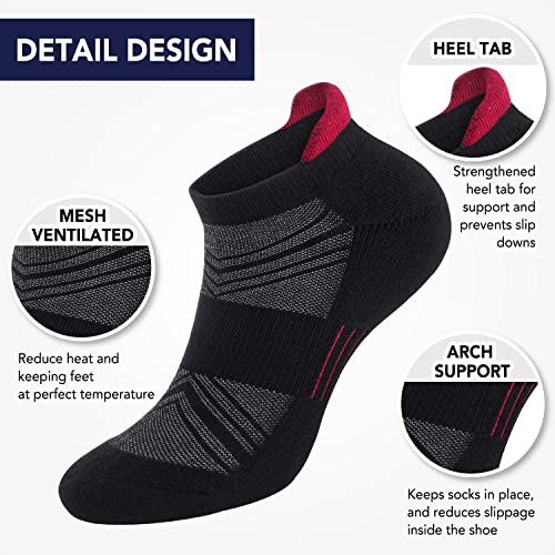Actinput Men's Ankle Low Cut Anti-Blister Athletic Performance Comfort No Show Running Cotton Cushion Socks 10-13 Tab L And Xxl…… #TOP1