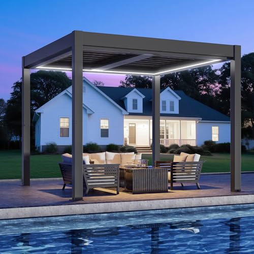 Greesum 10×10 Electric Louvered Pergola
