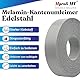 Mprofi MT® Kantenumleimer Edelstahl | 45 mm x 5 m | Melamin Kantenband | Bügelkante für Möbel & Regale | Kantenumleimer mit Schmelzkleber | Bügelkante für Möbel & Regale – 859/45/5