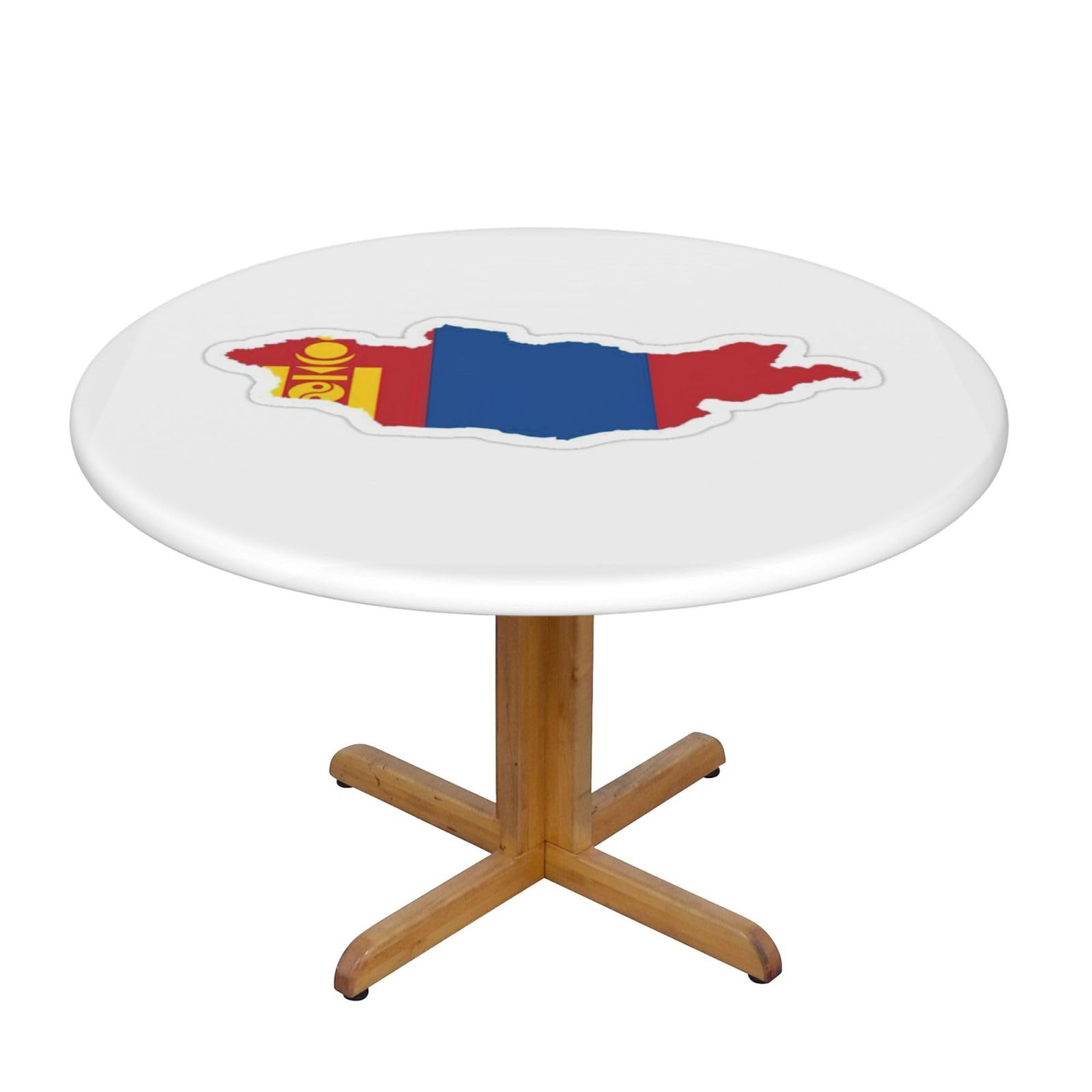 Mongolian Flag Map Print Oxford Wipeable Tablecloth Oil-Resistant Outdoor Table Cover Reusable Birthday Table Protector