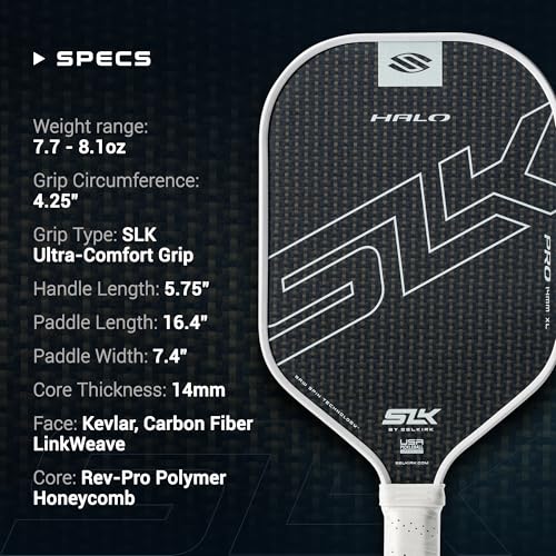 Image of Selkirk Sport SLK Halo Pickleball Paddles | T700 Raw Carbon Fiber Paddle