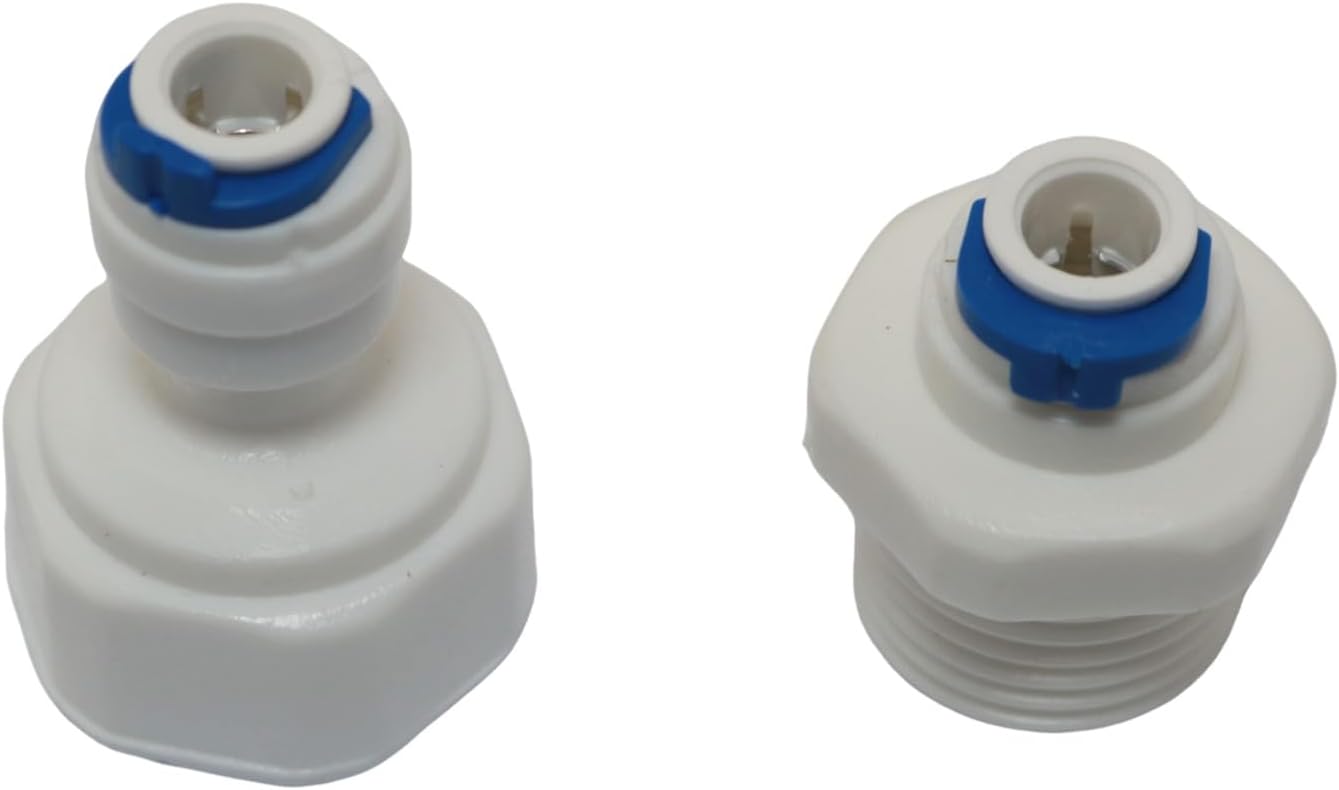 Water Purifier Parts 1/2 Inch Female and Male Teeth to 1/4 Inch Straight Quick Coupler Hose Faucet Connector for Laundry Gardening Refrigerator Ice Maker Reverse Osmosis RO System Outlet Hose