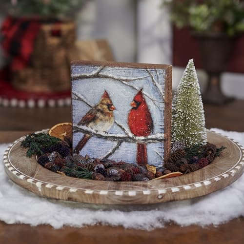 Image of Primitives by Kathy Cardinal Couple Block Sign