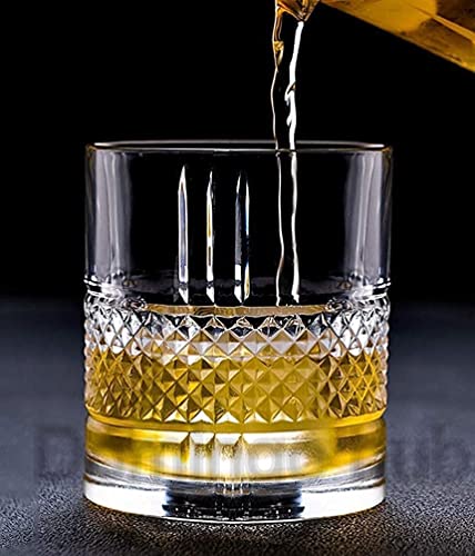 Image of Farielyn-X Premium Crystal Old Fashioned Whiskey Glasses, 310 ml, Set of 6 Transparent Tumblers, Perfect for Scotch, Bourbon, Wine, Cocktails, Gift for Whisky Lovers (xQXZ-)