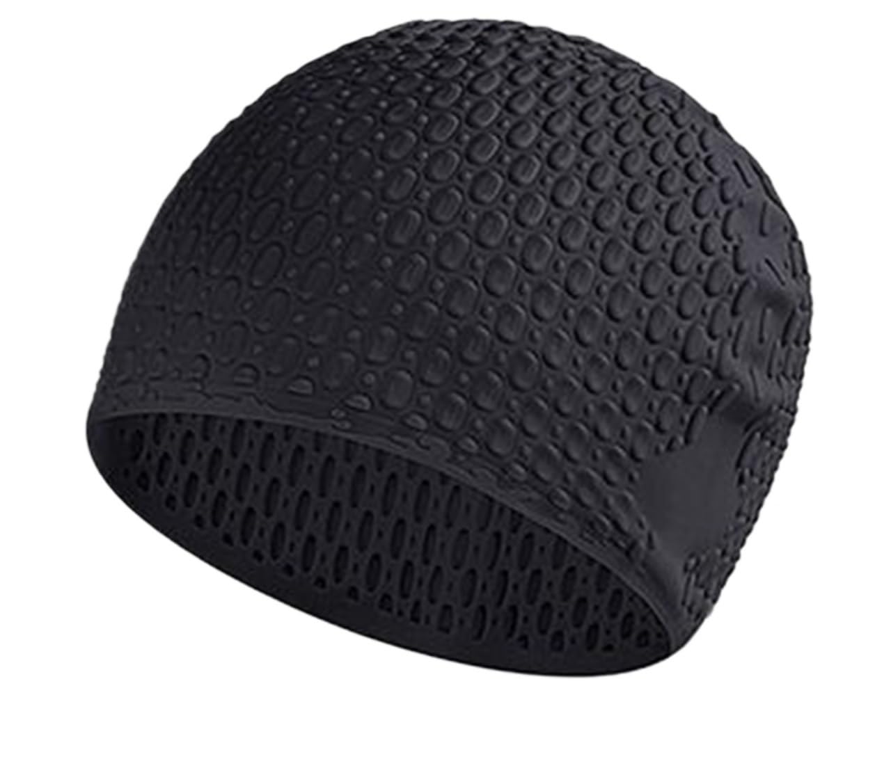 Badekappe 2 Stück Silikon-Badekappe, Bequeme Badekappe, ideal for lockiges, kurzes, mittellanges Haar, Badekappe for Damen und Herren