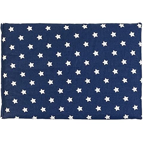 Grape Seed Cushion 30 x 20 cm, Stars Blue - As Heat Cushion & Cold Cushion - Grain Cushion for Microwave and Oven (30 x 20 cm) Cover