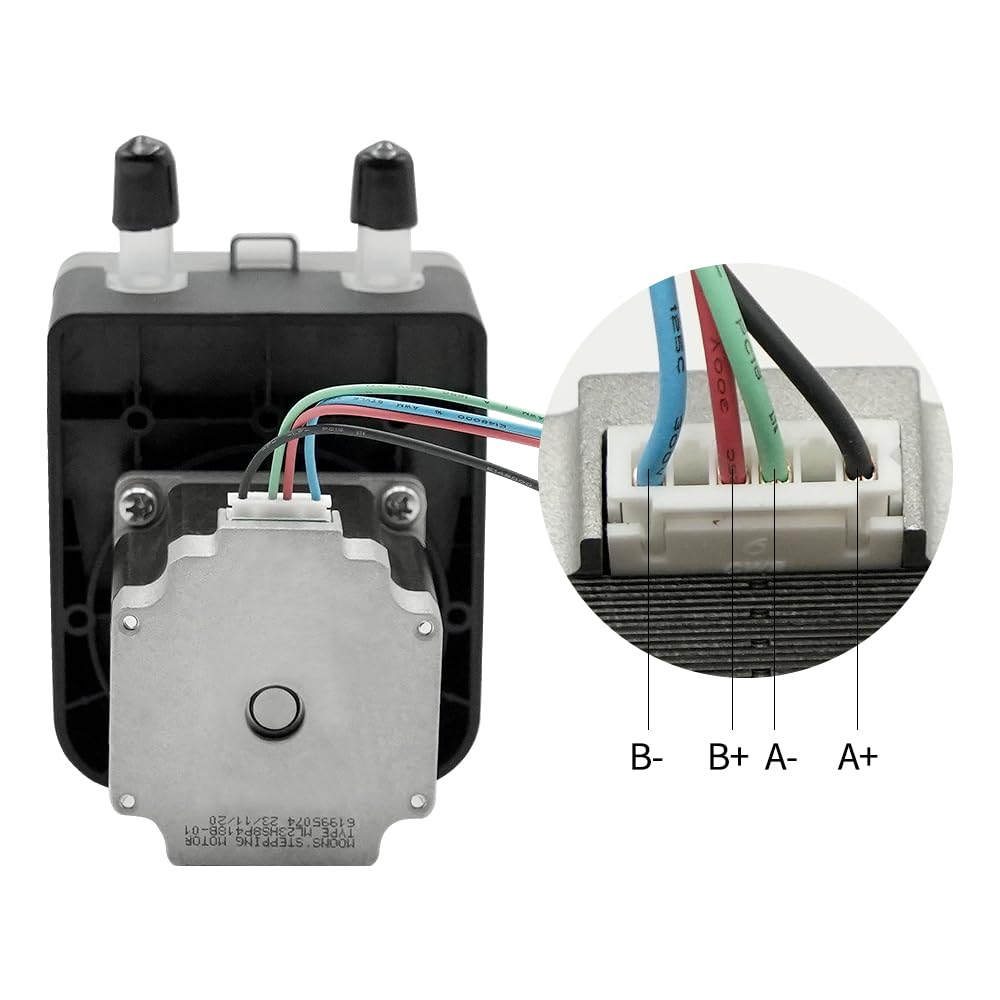 Kamoer KDS3000-ST Bomba peristáltica de alta velocidad de 24 V, bomba dosificadora duradera y de alta precisión con motor paso a paso y velocidad ajustable de 0 a 1800 ml/min para laboratorios y
