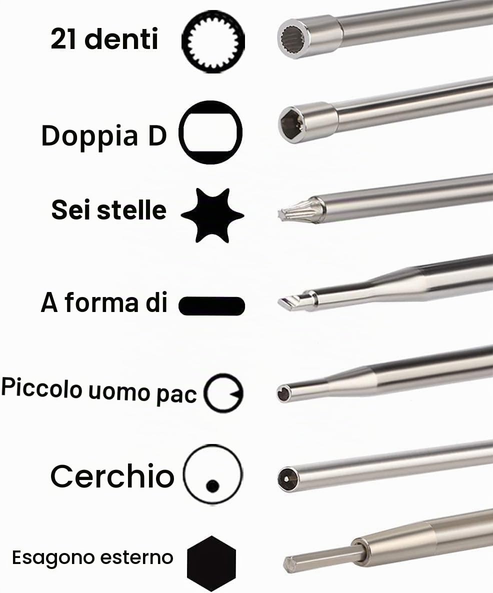 Confezione da 14 strumenti di regolazione del carburatore con cacciaviti esagonali esterni per motori piccoli a 2 tempi per Poulan, Husqvarna, STIHL, Echo, decespugliatore, motosega
